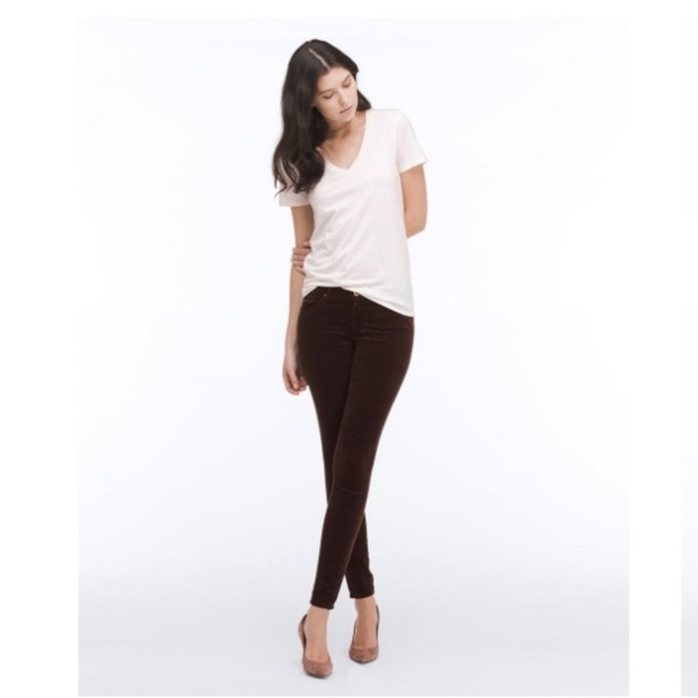 AG Jeans The Legging Super Skinny 30 Low Rise Stretch Chocolate Brown